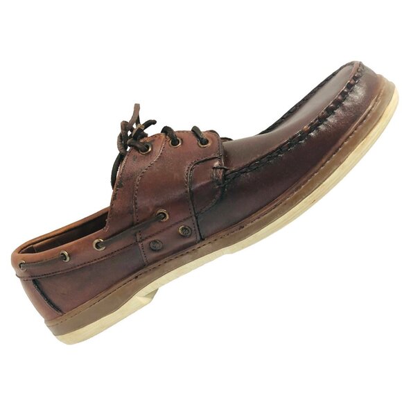 Allen Edmonds Eastport Loafer Men 13E‎ Lace Up BoatShoes Brown Slip Ons